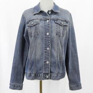 VINTAGE GAP Y2K Women’s Classic Blue Stretch Denim Jean Jacket Medium Wash M